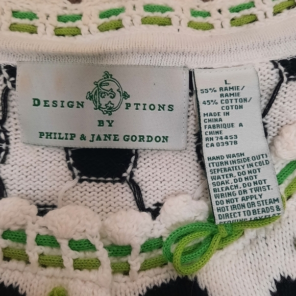 Vintage Sweater Sequin Fruit Teacher Grandmacore Ms Frizzle Vibes Colorful Large - Picture 6 of 7